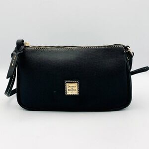 Dooney & Bourke Crossbody Bag | Black Saffiano Leather | Y2K Going Out Purse